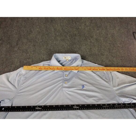 Peter Millar Summer Comfort Polo Men Sz‎ XL Striped Blue White Golf Sportswear - Picture 5 of 7